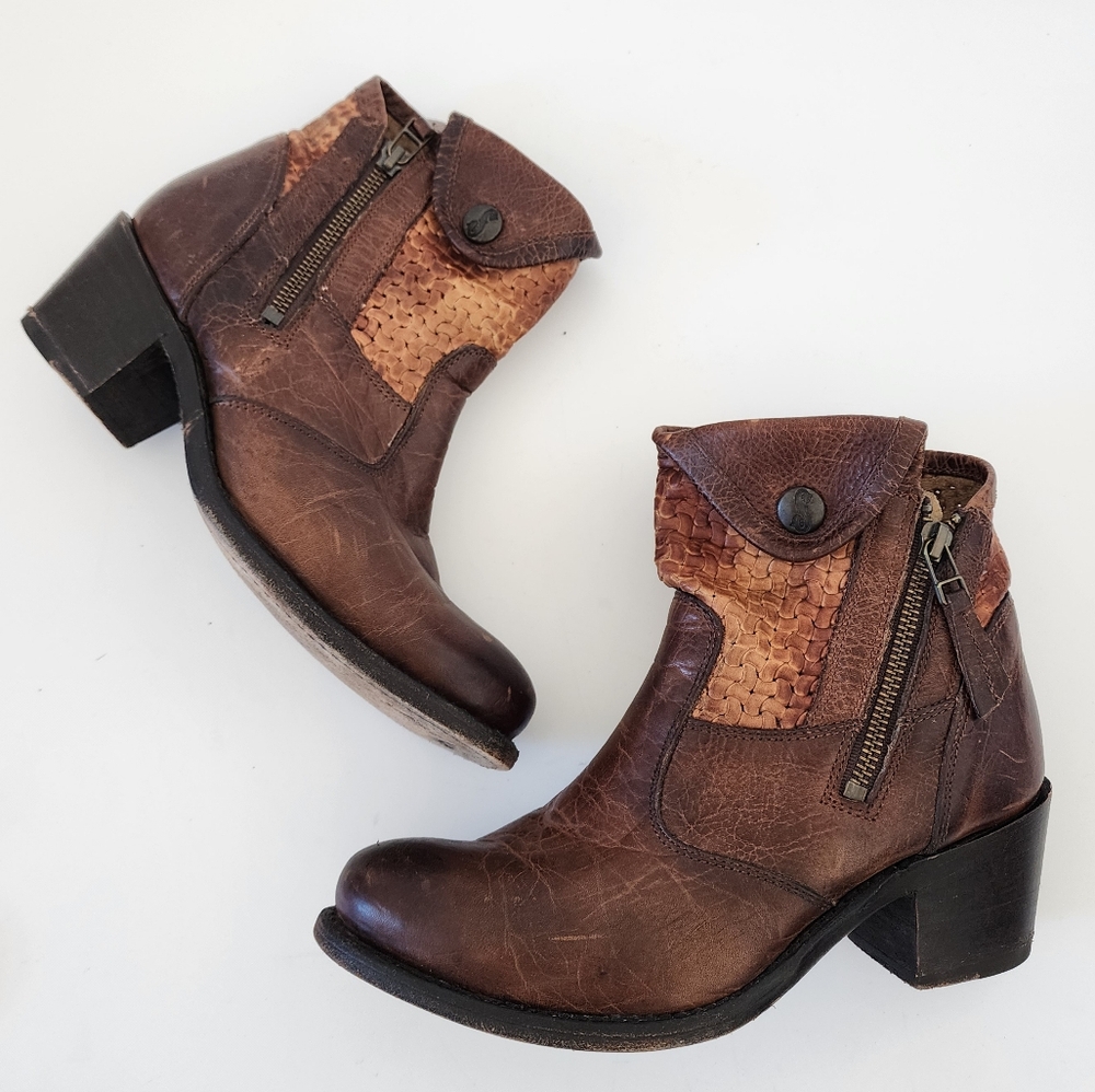 Sonora brown Leather Ankle Boots size 7.5 B